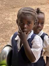 Students waiting for meal