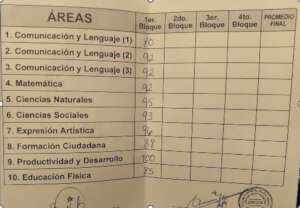 Monsi's recent report card