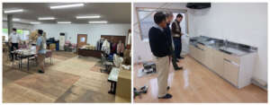 The workplace before & after repairs