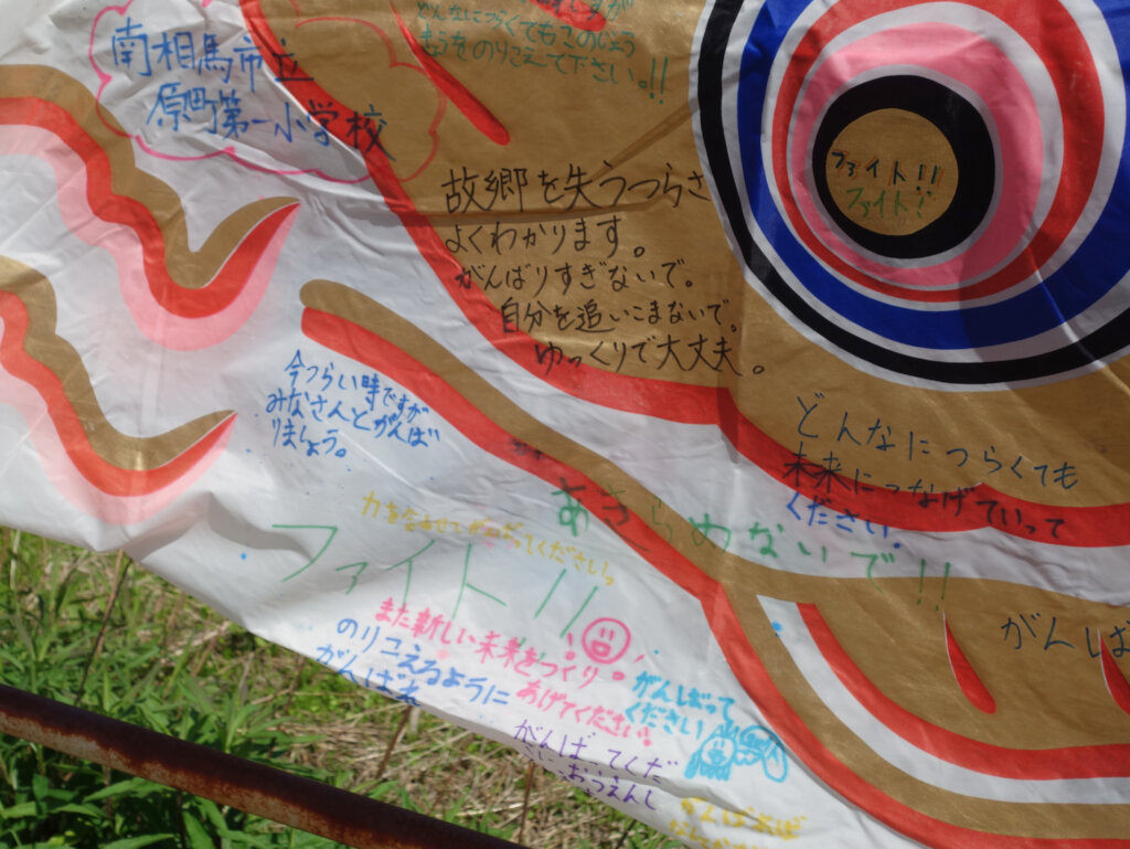 Messages for recovery written on a carp streamer