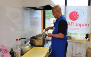AAR Ohara cooking for the soup kitchen