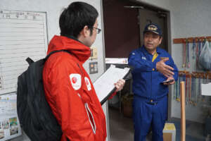 AAR staff interviewing about affected situation
