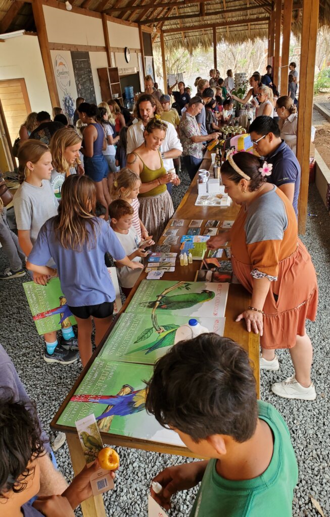 Student education event about parrots
