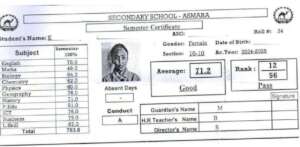 School report of K.