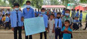 Scholarship recipients & Shanta, our local leader