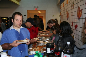 Residential clients enjoy Thanksgiving Dinner