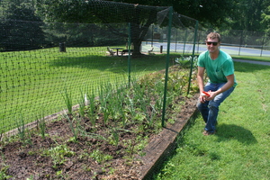 Craig Phillips, new garden manager, at a garden.
