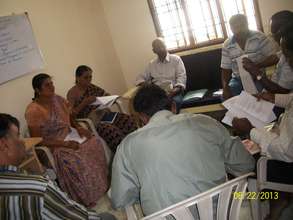 VOICE  Team discuss about handbook