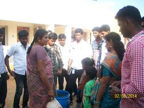 Our staff teaching about"Pancha kavya"