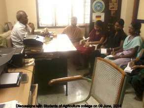 Evaluation meeting with Students of Agri College