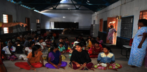 Children attending the Sunday Agricultural School