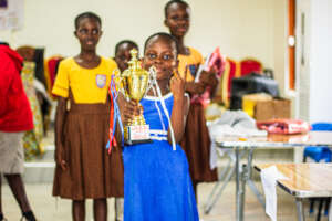 WIN and Students of Besebuom Basic School