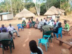 Organized courtyard meeting with the community