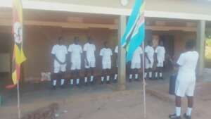 Students at Flag Ceremony