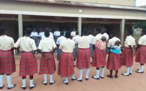 Mothers and young girls at the college