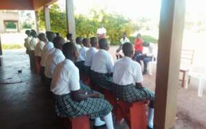 Students learning how to re-echo the poem