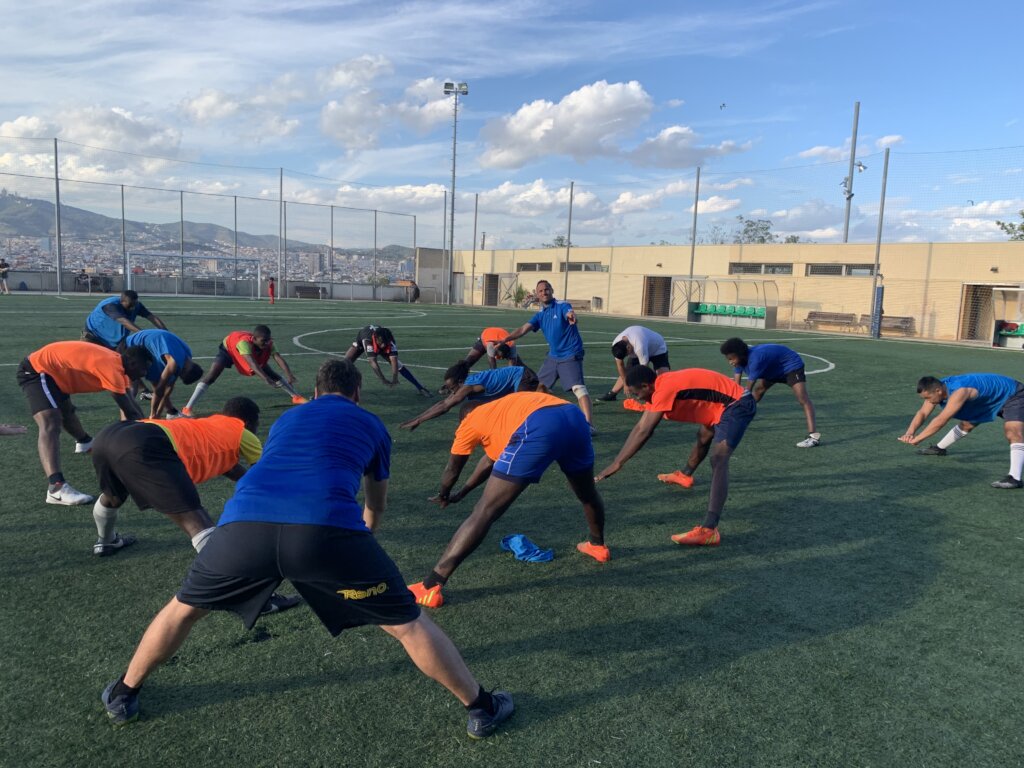 Right to sport. Homelessmess&Refugees. Barcelona