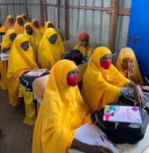 Learners in a class lesson