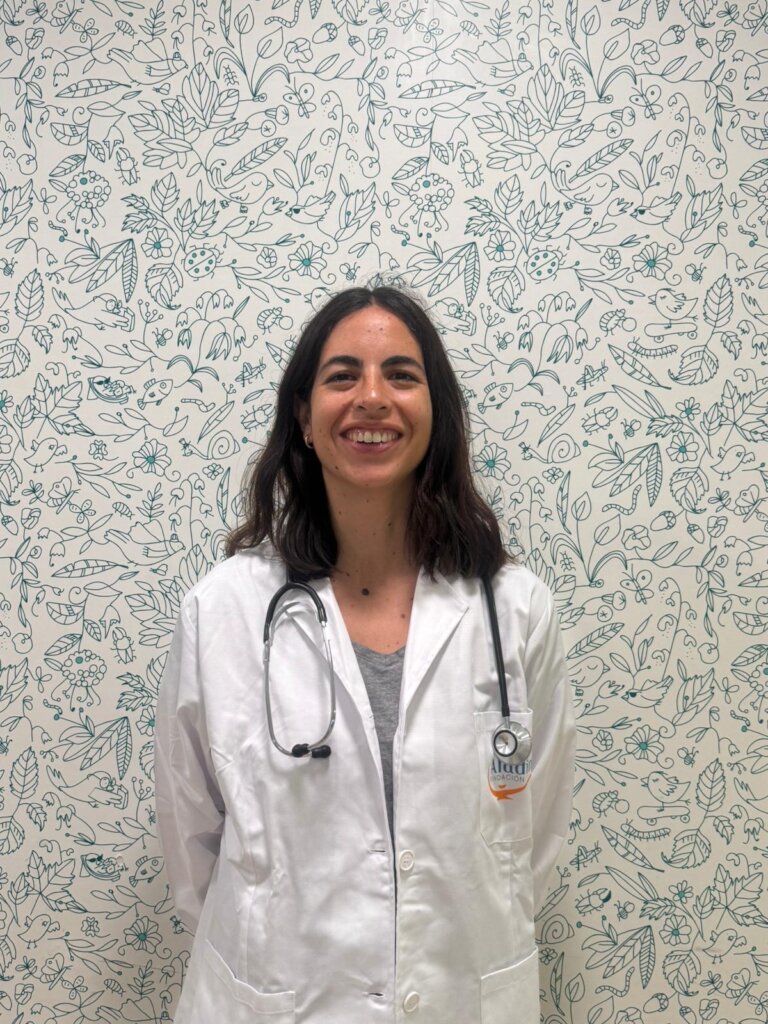 Almudena, one of the young pediatricians supported