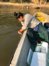 Luisa Diaz doing fieldwork