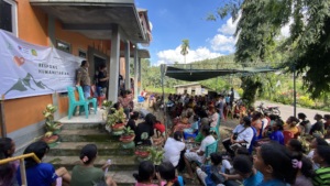 The community were waiting for the distribution