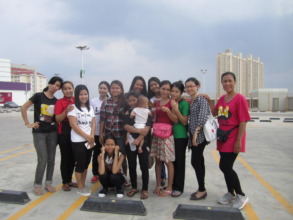 Houy with her beloved Senhoa team