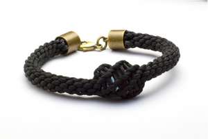 Kumihimo hand-braided cord about Swarovski crystal
