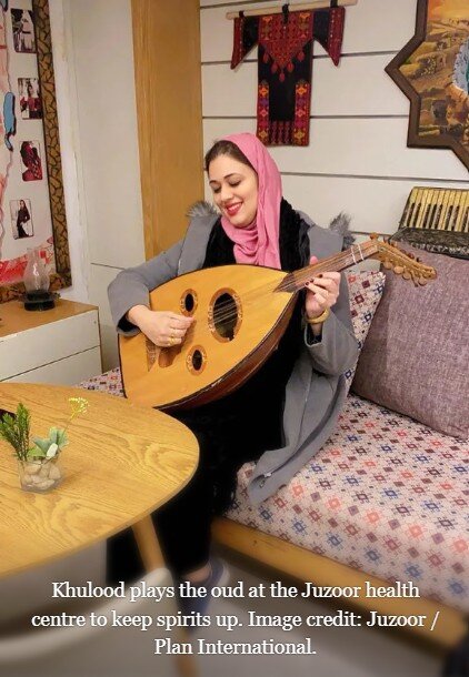Khulood with oud | Juzoor / Plan International