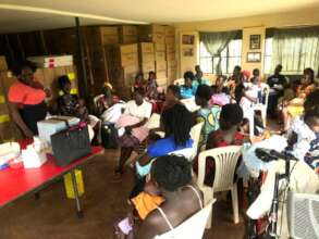 Immunisation day at Karin Medical center Agonga