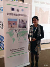 Cecilia Rinaudo with World habitat Award