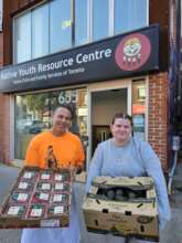 Fresh produce delivered to a partner organization