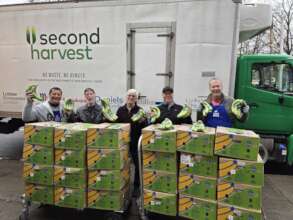Fresh produce delivered to a partner organization