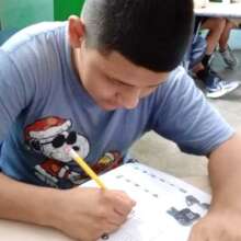 boy working