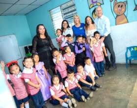 with the pre school kids