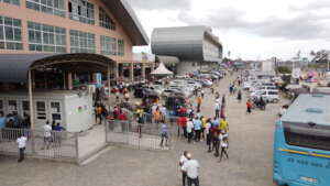 One of Tanzania's busy bus terminals
