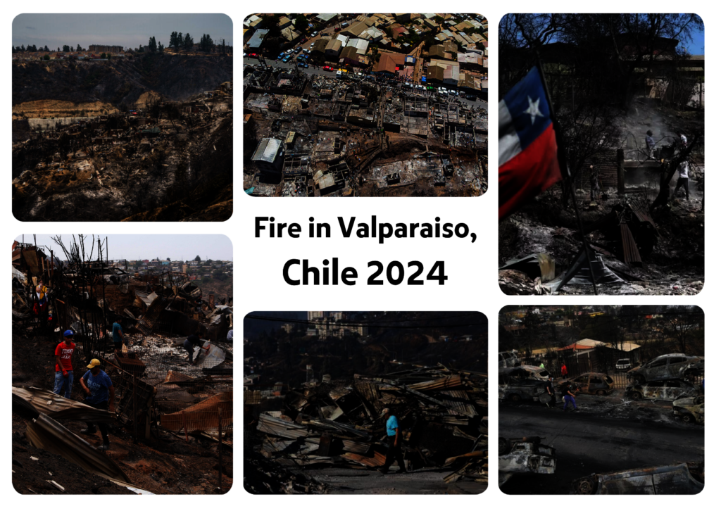 Help for people affected by fire, Valparaiso 2024