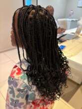 The finished beautiful hairdo