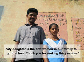 12 year old Kusum with her father Vijay Singh