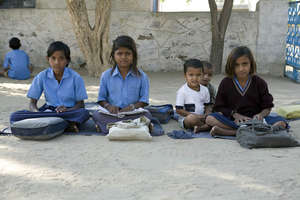 Girls where they should be - at school!