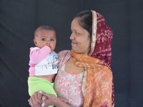 Nageena Banu with her child