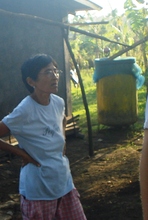 nanay belen and his rain harvesting drum