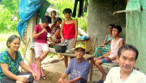 Discussing with Paang Bundok rural poor villagers