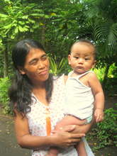 Raymund, 8 months old, with mother