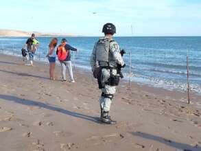 National Guard supporting at busy beach days