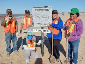 Installation of the temporary fence