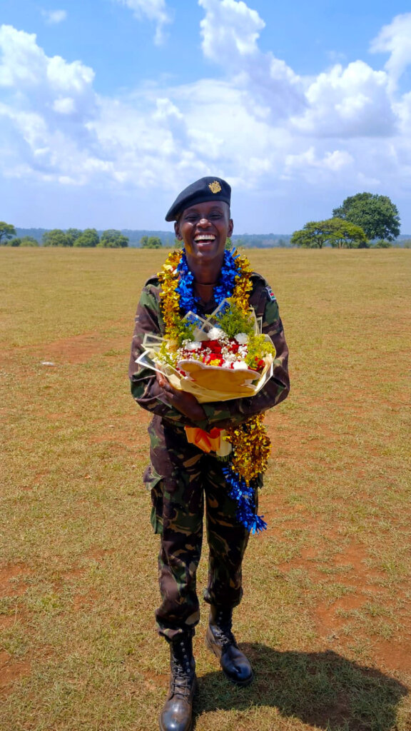 Blidge after her pass out ceremony