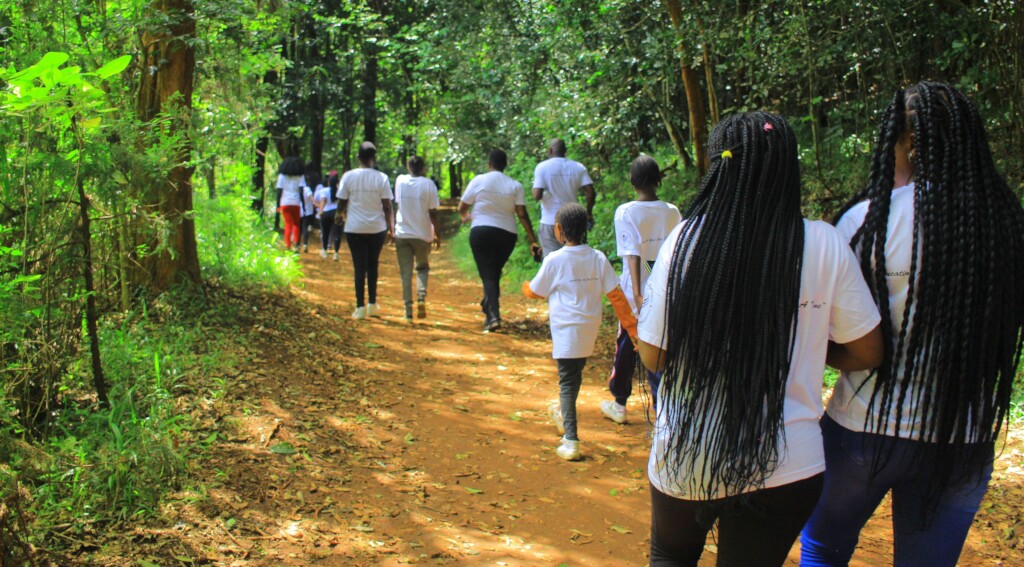 Attendees during Tags Fundraising walk at karura