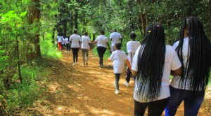Attendees during Tags Fundraising walk at karura