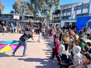 A psychosocial support session for children