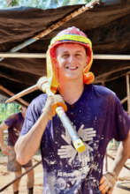 An AHAH volunteer on the job!